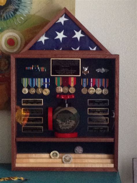 military shadow box coins